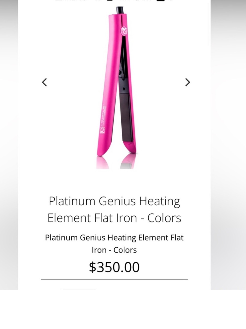 Royale Platinum 1.25" Pure Ceramic Hair Straightener